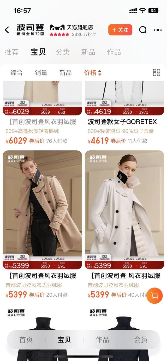 波司登平均价格升至1600元！公司13%收入来自于贴牌加工