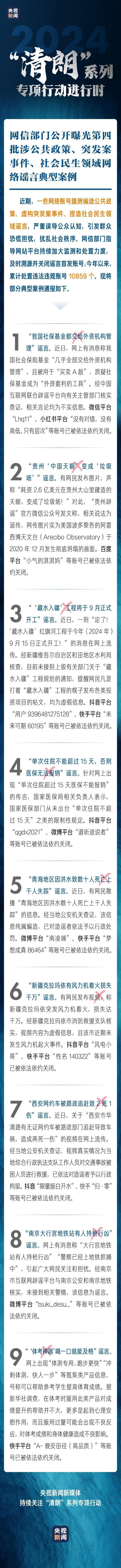网信部门曝光第四批网络谣言案例